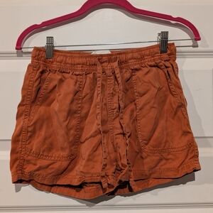 C&C California Rust Orange Elastic-Waist Pull-On Athletic Shorts